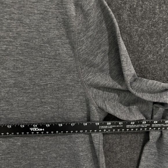 OMNI-WOOL Pullover Men's XL Gray Mock Neck Quarter Zip Base Layer Thumbholes - Picture 7 of 10